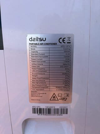 Aire Acondicionado Portátil Daitsu