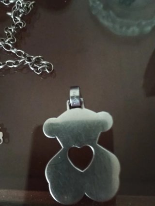 Collar Tous Oso Corazón Plata