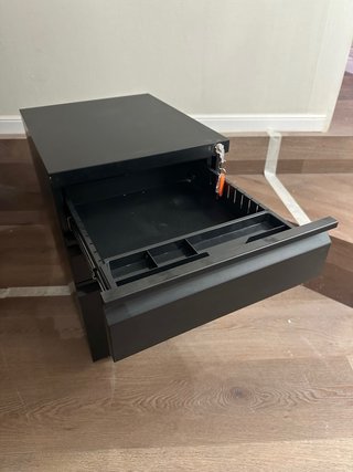 Mueble Cajonera Negra Oficina Archivador Metálico
