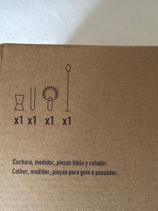 Set de coctelería metálico