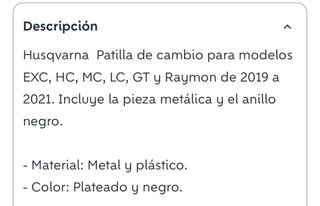 Patilla Cambio Husqvarna/Raymon