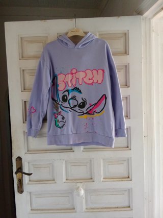 Sudadera Morada Stitch Talla 12/13 158cm