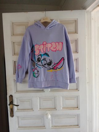 Sudadera Morada Stitch Talla 12/13 158cm