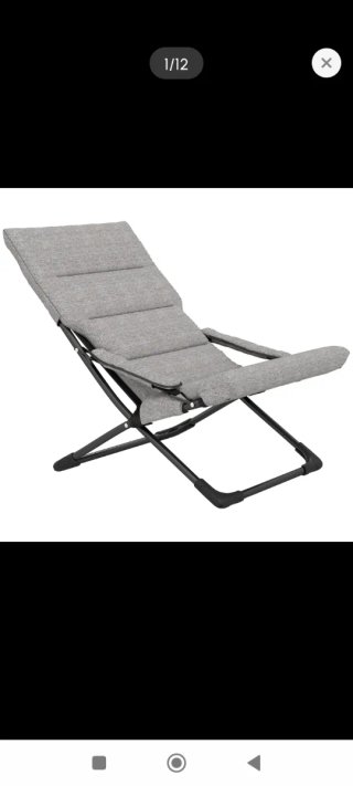 Silla plegable camping playa gris