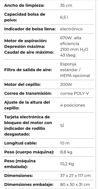 Aspirador Cepillador Santoemma 220v