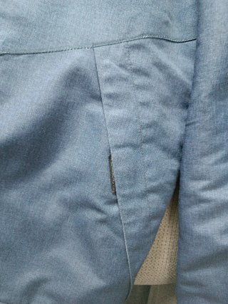 Chaqueta con capucha azul gris Talla L
