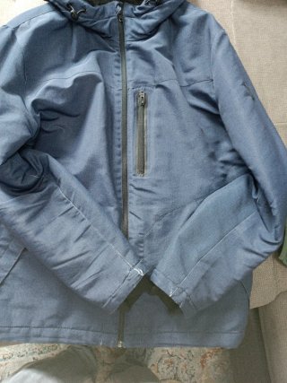 Chaqueta con capucha azul gris Talla L