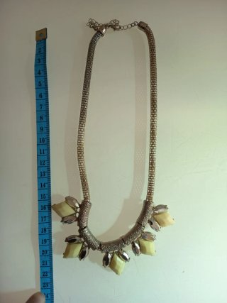 Colgante señora plata y amarillo