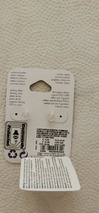 Pendientes mariposa Claire's plata circonita