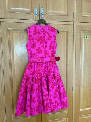 Vestido Carolina Herrera Fucsia y Rojo