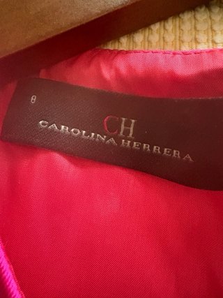 Vestido Carolina Herrera Fucsia y Rojo