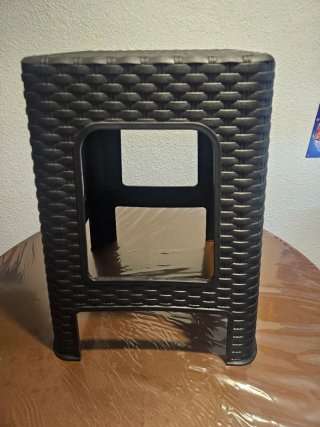 Taburete Rattan Negro
