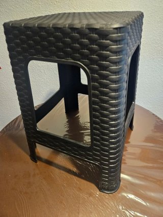 Taburete Rattan Negro