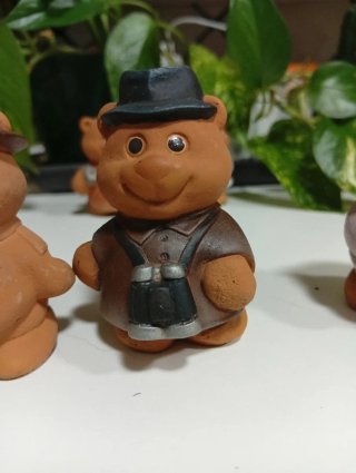 Colección 21 osos de barro,ideales dción macetas