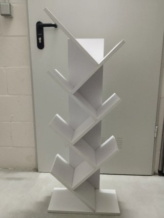 Estantería de pie blanca para libros