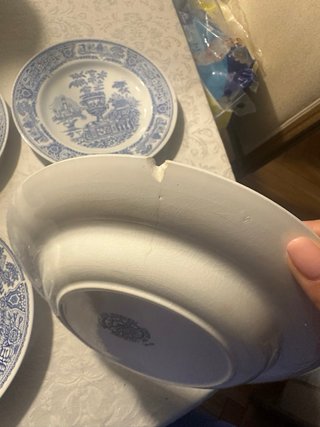 Lote 4 platos Vargas Segovia porcelana