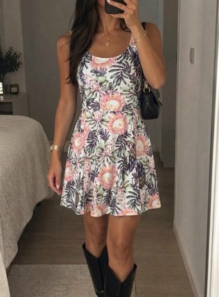 Vestido H&M estampado floral talla 40