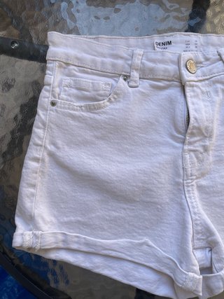 Shorts vaqueros blancos mujer