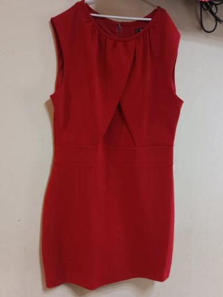 Vestido fiesta azul con volantes