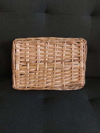 Cesta Mimbre Rectangular Beige