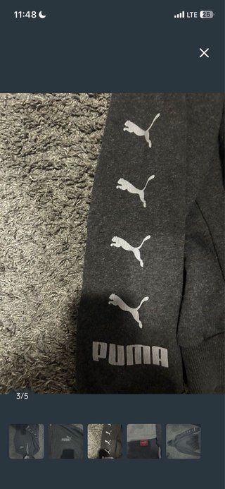 Sudadera Puma Gris Unisex