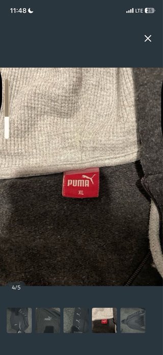 Sudadera Puma Gris Unisex