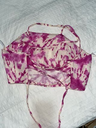 Conjunto top y pantalón estampado tie-dye