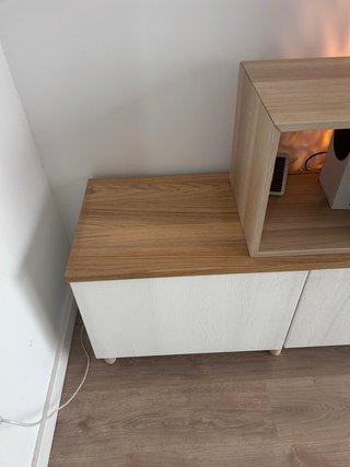 Mueble TV panel madera besta (2u, precio unitario)