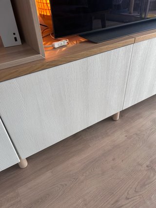 Mueble TV panel madera besta (2u, precio unitario)