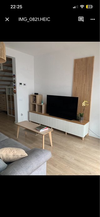Mueble TV panel madera besta (2u, precio unitario)