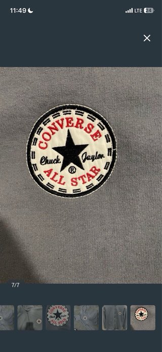 Sudadera Converse Gris con Cremallera