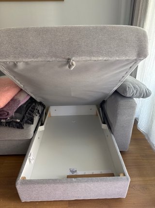Sofá 3 plazas Ikea con chaiselongue gris
