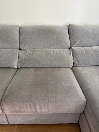 Sofá 3 plazas Ikea con chaiselongue gris