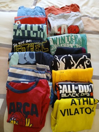 Lote 10 Camisetas Manga Corta Niños