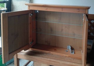 Armario espejo madera baño IKEA