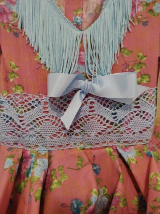 Traje flamenca talla 24 a 36m con Zapatos y Acceso