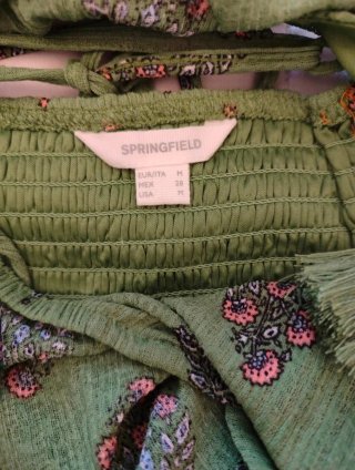 Vestido largo Springfield talla M