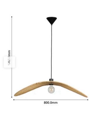 Lámpara Colgante Fibra Natural Beige
