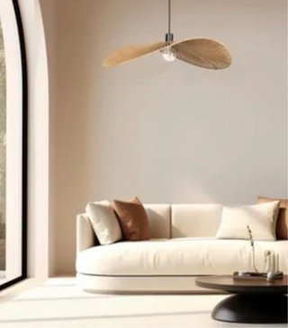 Lámpara Colgante Fibra Natural Beige