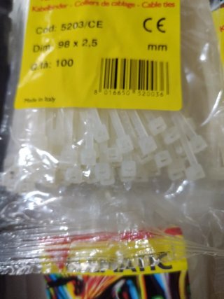 600 Fascette nylon nere e avorio