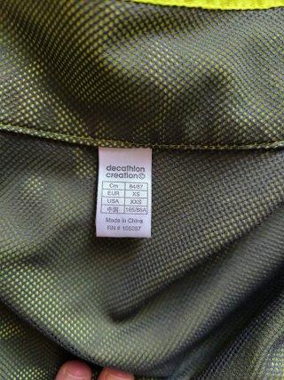 Cortavientos T XS marillo brillante Decathlon