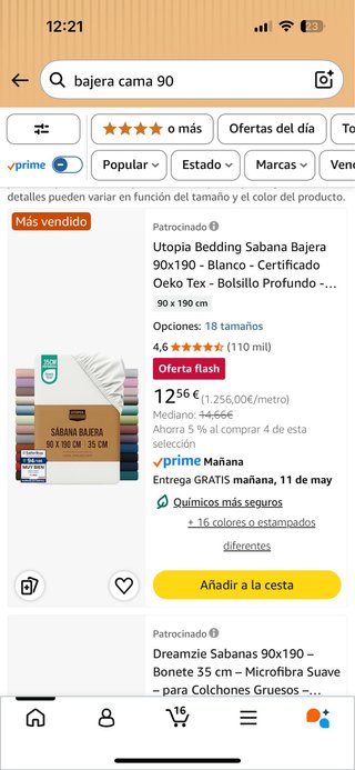 Bajera Cama 90 Blanca