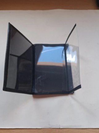 Cartera billetera caballero imitación piel negra