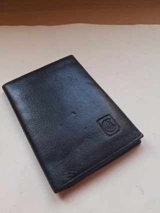 Cartera billetera caballero imitación piel negra