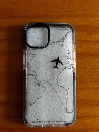 Funda Sparkle iPhone 13 Mapa Avión