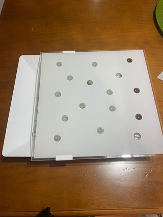 Plafón cristal y aluminio blanco Venta en persona