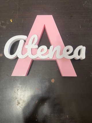 Letra Inicial y Nombre 3D