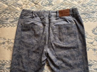 Pantalones mujer azul estampado