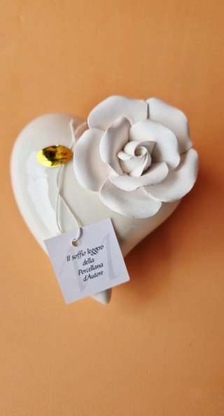 Diffusore Cuore Porcellana. Diffusor Corazon