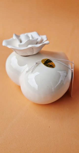 Diffusore Cuore Porcellana. Diffusor Corazon